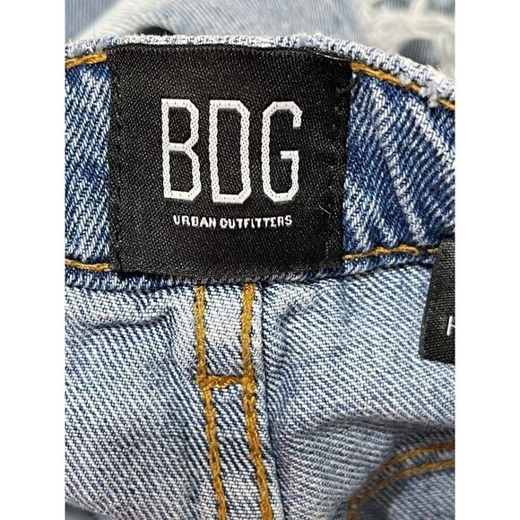 BDG Urban Outfitters Mom High-Rise Jeans Destroyed Medium Wash Size 27 - Picture 4 of 8